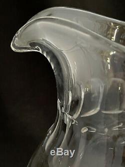 10-1/4 William Yeoward Davina Crystal Glass Water Pitcher Jug Footed