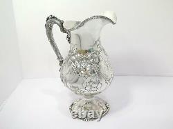 10.75 in Sterling Silver Tiffany & Co. Antique Grapevine Water Pitcher
