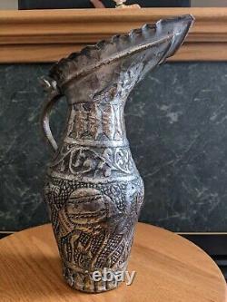10' Antique Copper Pitcher Middle Eastern Islamic Turkish Water Jug Camels