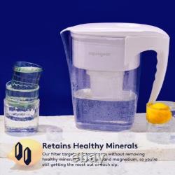 10-Cup Water Filter Pitcher Removes Lead, Chlorine, and More 120 Gallon Life