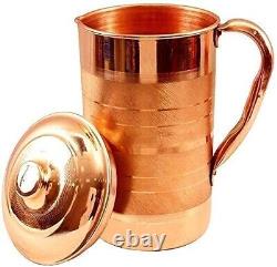 100% Pure Copper 2 Liter Pitcher With Ayurvedic Health Benefits Water Jug