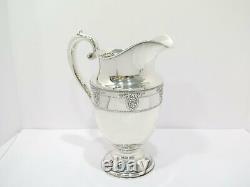 11 in Sterling Silver Wallace Antique Rose-Point Pattern Water Pitcher