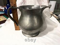 1830s AAFA primitive Westbrook ME Pewter Freeman Porter Water pitcher ale jug 7