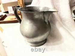 1830s AAFA primitive Westbrook ME Pewter Freeman Porter Water pitcher ale jug 7