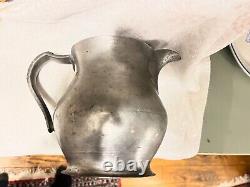 1830s AAFA primitive Westbrook ME Pewter Freeman Porter Water pitcher ale jug 7