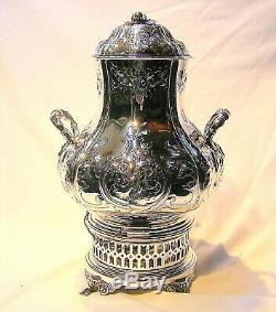 1865 Tiffany & Co. Repousse Sterling Silver Large Hot Water Urn 13 1/2tall Rare