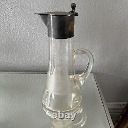 1867-1922 Jugendstil Art Nouveau Water Pitcher Jug Austrian Silver