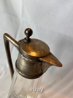 1867-1922 Jugendstil Art Nouveau Water Pitcher Jug Austrian Silver Vienna VMS