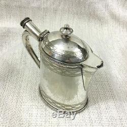 1881 Antique Silver Plated Small Hot Water Jug Elkington & Co Unusual Design