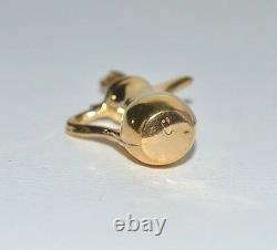 18k Solid Yellow Gold 3d Water Jug Urn Pitcher Coffee Pot Charm Pendant
