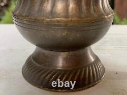 1900's Vintage Old Hand Crafted Brass Water Jug Pitcher Large Milk Pot Creamer