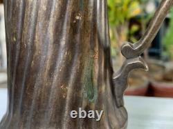 1900's Vintage Old Hand Crafted Brass Water Jug Pitcher Large Milk Pot Creamer