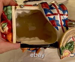 1996 Hand Crafted Fitz & Floyd Countryside Antiques China Water Jug Pitcher
