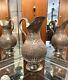 19th Century Antique Persian Intricately Engraved Tinned Copper Ewer Water Jug