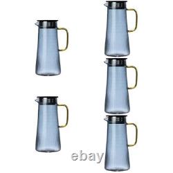 1Pc Striped Glass Water Pitcher Water Kettle Tea Pot Water Jug Assorted