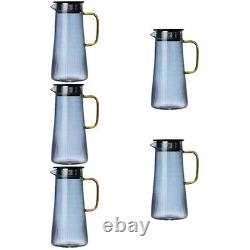 1Pc Striped Glass Water Pitcher Water Kettle Tea Pot Water Jug Assorted