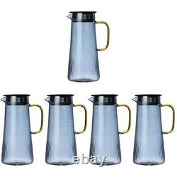 1Pc Striped Glass Water Pitcher Water Kettle Tea Pot Water Jug Assorted