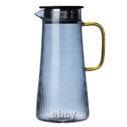 1Pc Striped Glass Water Pitcher Water Kettle Tea Pot Water Jug Assorted