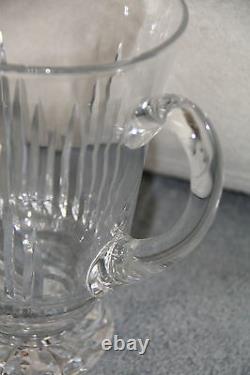 32 oz Jug / Pitcher & 6 Waterford Cut Crystal EILEEN Water Flared Goblets