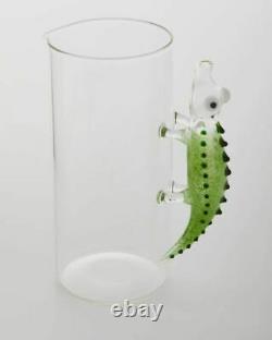 $345 Massimo Lunardon Crocodile Carafe Glass Water Jug Pitcher