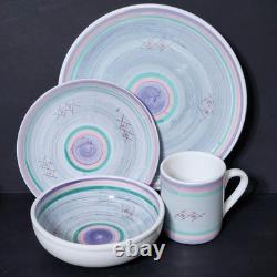 40pc 8 Place Settings CALECA MARINA LAVENDER BLUE plates Bowls Mug Cups Serving
