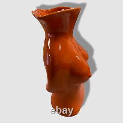 $493 ANISSA KERMICHE Orange Ceramic Jugs Jug Water Pitcher Décor Vase Planter