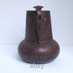 6 Hand Hammered Copper Pitcher Handmade Water Jug Heavy Thick Walls