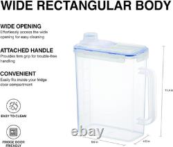 6 Pack Aqua Water Jug BPA Free Plastic Pitcher with Lid & Handle 1 Gallon Clear