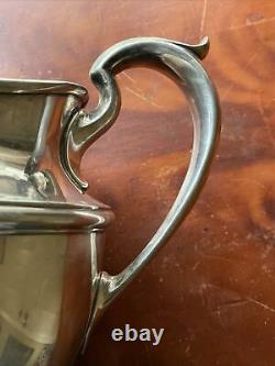 639 Grams Antique Gorham Sterling Silver Water Pitcher- 4.5 Pints 8.25 Tall