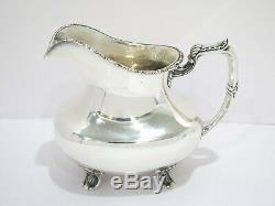 7.5 in Sterling Silver Spaulding & Co. Chicago Antique Footed Water Pitcher