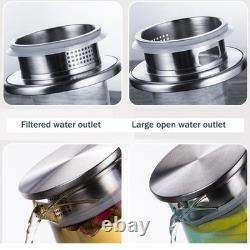 7-Pcs Glass Pitcher Set Jug with 6 Water Glasses Tumbler Cups Lid Carafe Jug