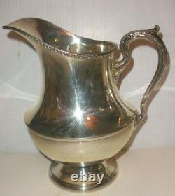 9.5 Vintage Poole #1027 Sterling Silver Georgian Water Pitcher