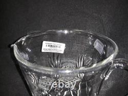 9'' EDINBURGH CRYSTAL WATER PITCHER JUG With 3 MATCHING GLASSES-Marked Scotland