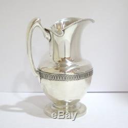 9 in Sterling Silver Antique 1875 Water Pitcher