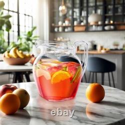 96 oz Clear Plastic Pitcher with Lid BPA-Free Shatter-Proof Water Jug