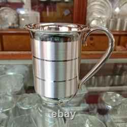 999 Pure Silver Jug with Handle Water Pitcher Handmade Silver Utensils Gift