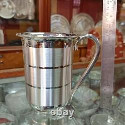 999 Pure Silver Jug with Handle Water Pitcher Handmade Silver Utensils Gift