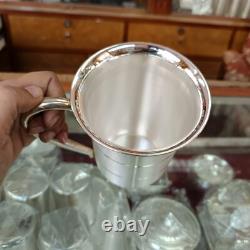 999 Pure Silver Jug with Handle Water Pitcher Handmade Silver Utensils Gift