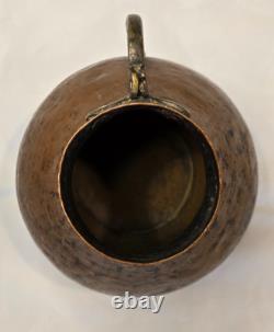 A Primitive Hammered Copper Water Jug Pitcher Antique