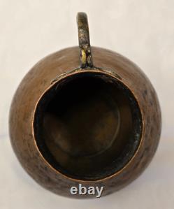 A Primitive Hammered Copper Water Jug Pitcher Antique