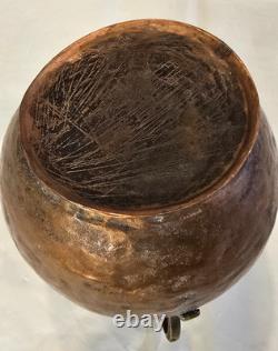 A Primitive Hammered Copper Water Jug Pitcher Antique