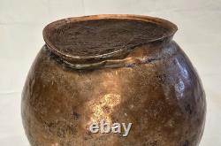 A Primitive Hammered Copper Water Jug Pitcher Antique