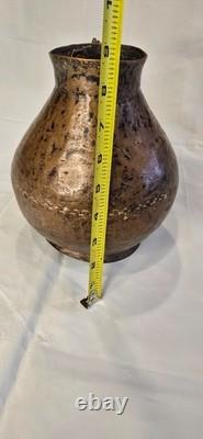 A Primitive Hammered Copper Water Jug Pitcher Antique