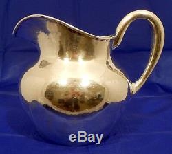 A hand wrought sterling water pitcher, The Kalo Shop, Chicago c. 1940