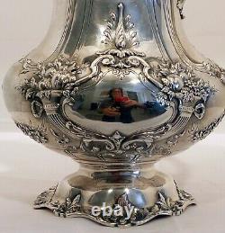 A large Francis 1 sterling water pitcher, Eagle mark, #570A, Reed & Barton