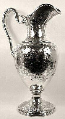A mammoth sterling water pitcher, by Galt & Bro, Washington DC. C. 1900
