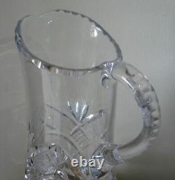 ABP AMERICAN BRILLIANT CUT GLASS CRYSTAL WATER PICTCHER JUG 11 in TALL MINT