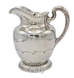 ANTIQUE GORHAM A12607 3.25 PINT SOLID STERLING SILVER WATER PITCHER 674g / 8