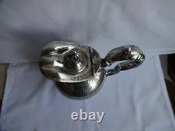 ANTIQUE SILVER PLATED ORNATE CLARET / WATER JUG WALKER & HALL HEIGHT 24 cm