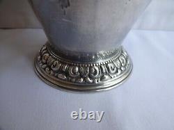 ANTIQUE SILVER PLATED ORNATE CLARET / WATER JUG WALKER & HALL HEIGHT 24 cm